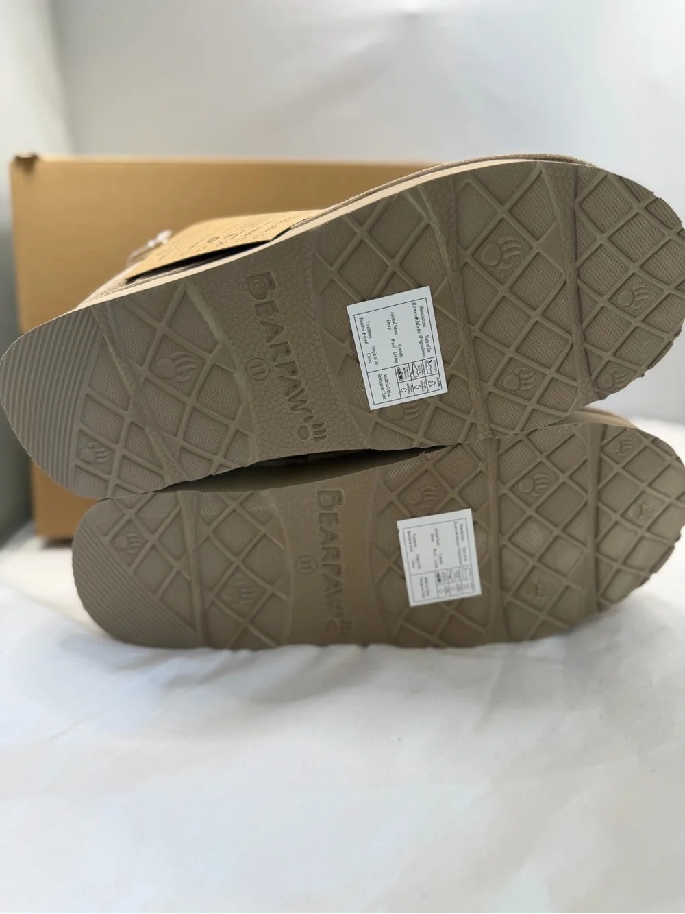 NWT BEARPAW BOOT slip on Quilted Martis Slipper Clogs Mushroom 11